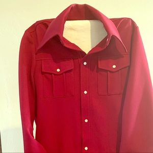 Polyester button down western sport jacket